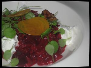 see this...beetroot risotto, I can still smell it....food that leaves a lasting impression
